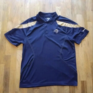 NFL Los Angeles Rams Blue Polo Size Large
